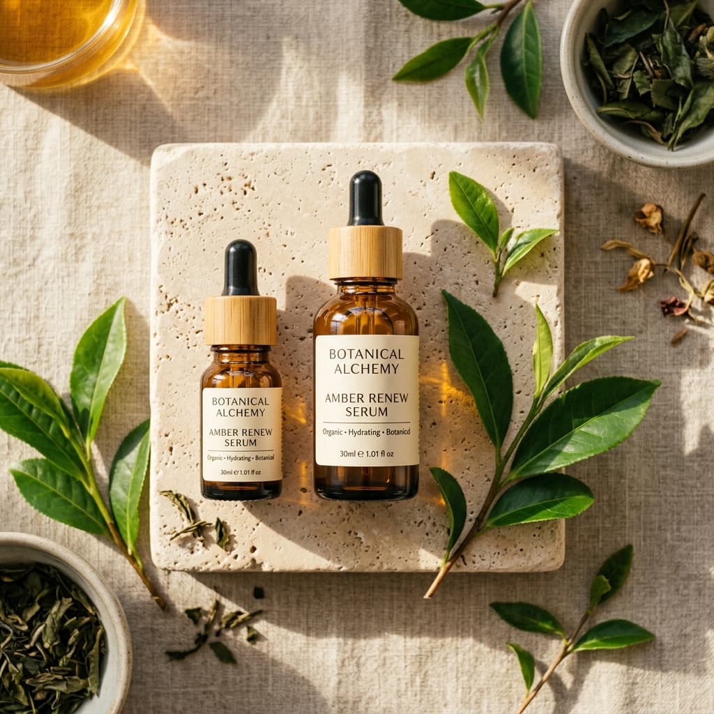 Skincare flatlay campaign